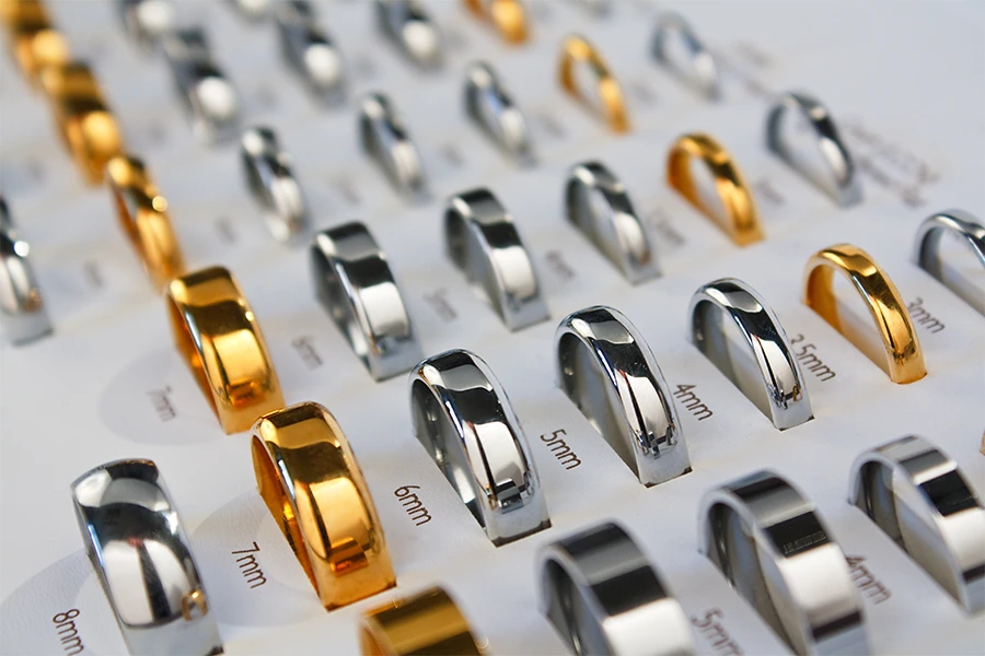 piles of sterling silver rings