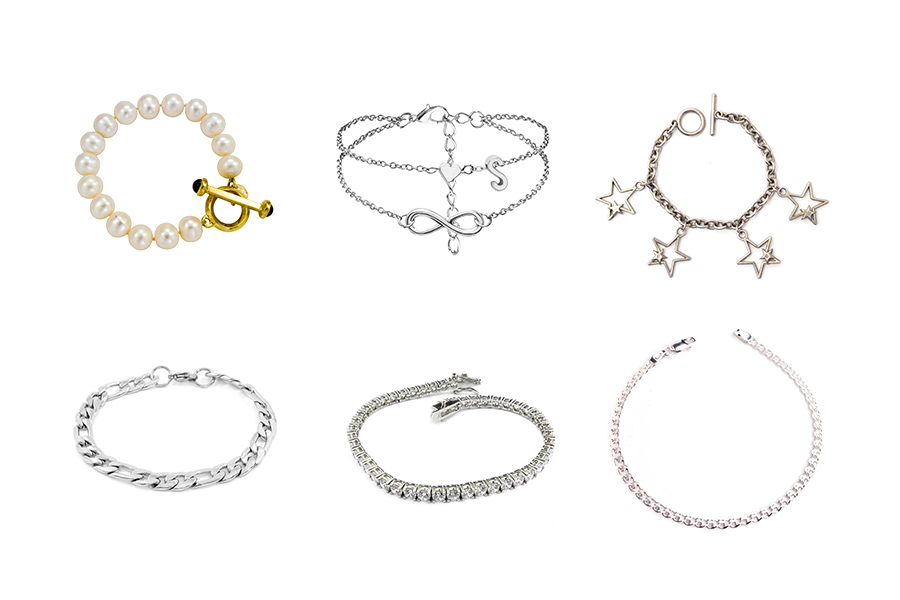 6 Sterling silver Bracelets