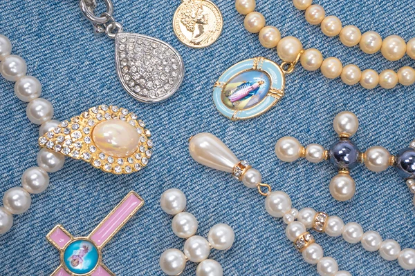 piles of pearl jewelry