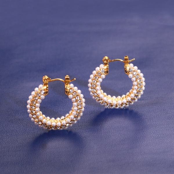 pearl hoops earring(16)