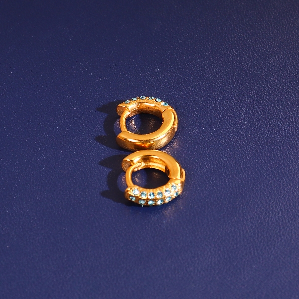 zirconia huggie earring(13)