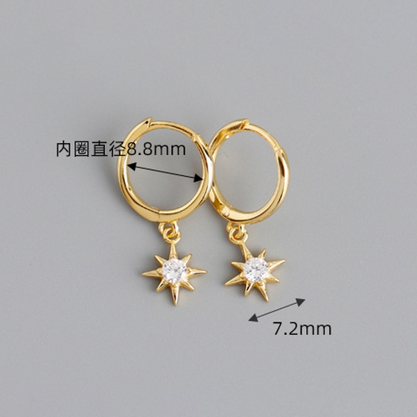 925 Boucle d'oreille en argent sterling (179)