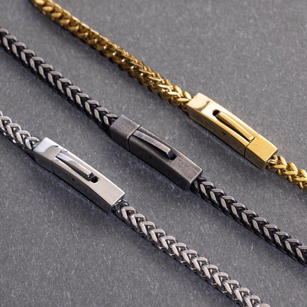 bijoux unisexe en acier inoxydable