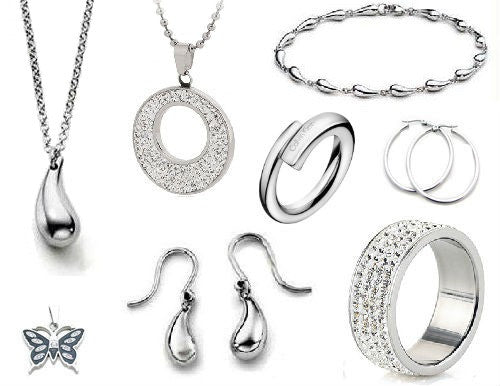 different types of stainless steel jewelry