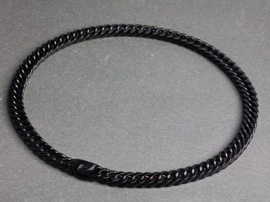 black-plated stainless steel unisex bracelet