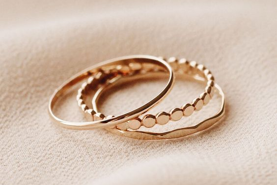 gold filled dainty rings stack