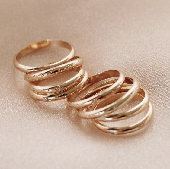 gold filled round rings